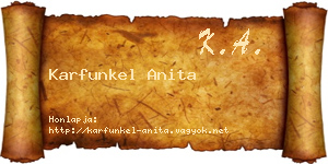 Karfunkel Anita névjegykártya
